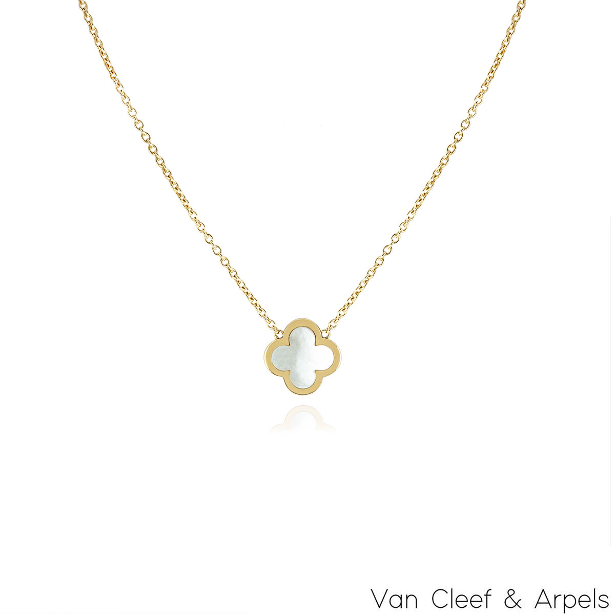 Van Cleef & Arpels Yellow Gold Mother of Pearl Pure Alhambra Pendant VCARA39700 Van Cleef & Arpels Yellow Gold Mother of Pearl Pure Alhambra Pendant VCARA39700